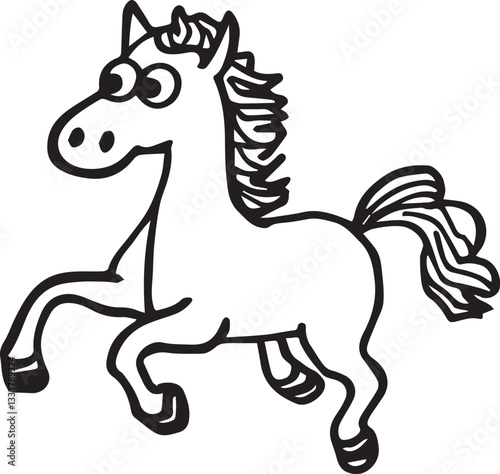 Cartoon Horse Outline