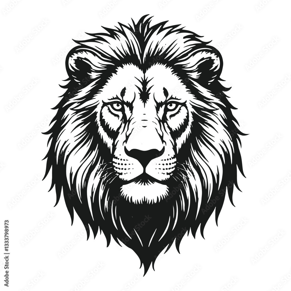 Head of lion vector illustration Head of lion vector illustration
