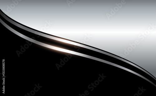 Silver black metal background with silver shiny metallic texture.