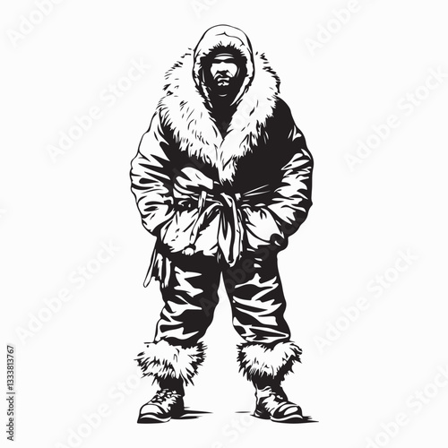  Eskimo Costume Image Vectors and Vector Art isolated on white background.