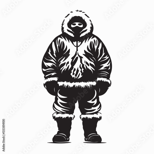  Eskimo Costume Image Vectors and Vector Art isolated on white background.