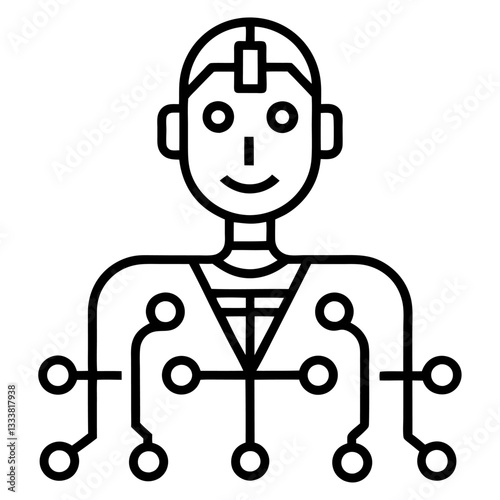 Modern Artificial Intelligence Symbols for Digital and Tech Projects
