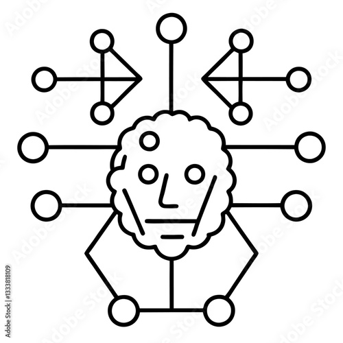 Modern Artificial Intelligence Symbols for Digital and Tech Projects
