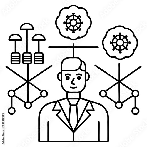 Modern Artificial Intelligence Symbols for Digital and Tech Projects
