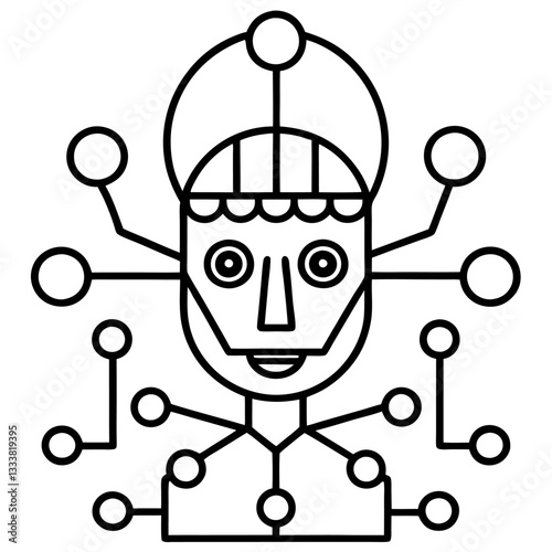 Modern Artificial Intelligence Symbols for Digital and Tech Projects
