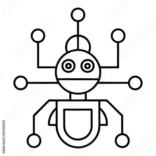 Modern Artificial Intelligence Symbols for Digital and Tech Projects
