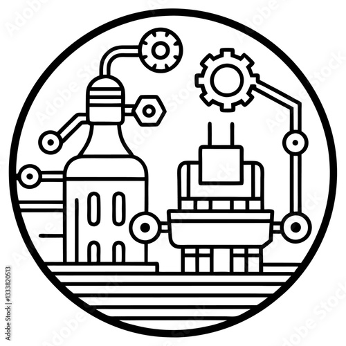 Modern Artificial Intelligence Symbols for Digital and Tech Projects

