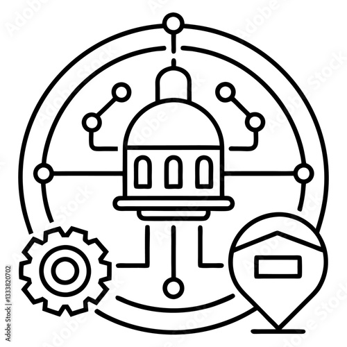 Modern Artificial Intelligence Symbols for Digital and Tech Projects
