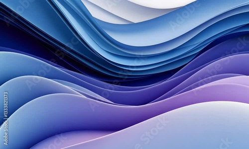 Dark blue and violet fluid waves blending seamlessly, creating a mesmerizing futuristic background with elegant motion.