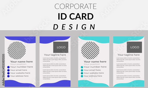 simple employee business name card template vector