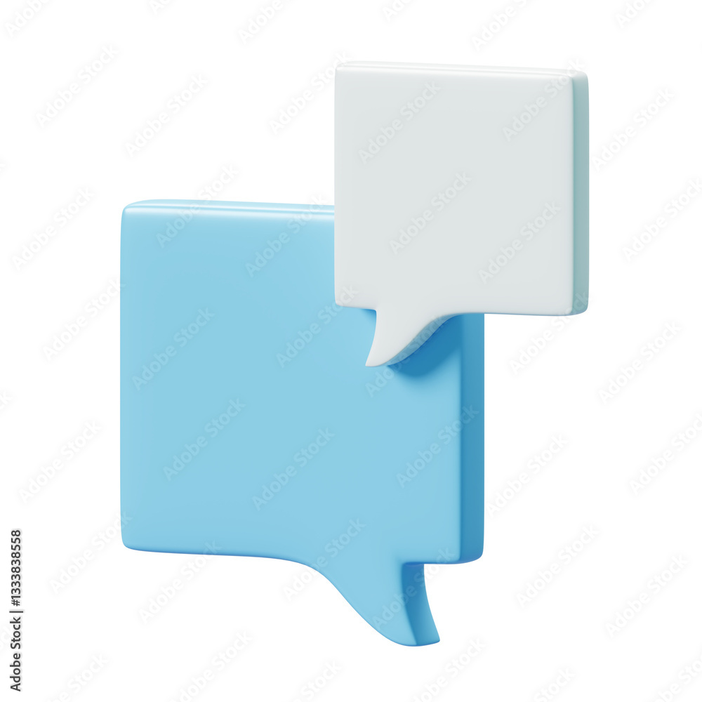 3D Speech Bubble Message Chat Talk Illustration Isolated on Transparent Png Background. 3D Speech Bubble Message Chat Talk Illustration Isolated on Transparent Png Background.