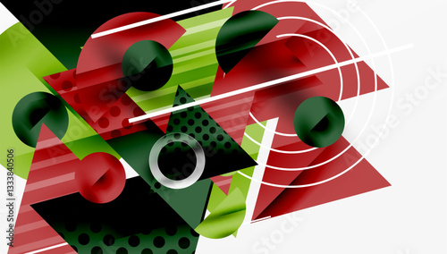 Modern geometric background - overlapping triangles with smooth gradients and semi-transparency