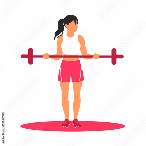 Active woman lifting weights in a cardio class, fitness motivation
