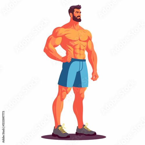Confident fitness coach posing in sportswear, health empowerment
