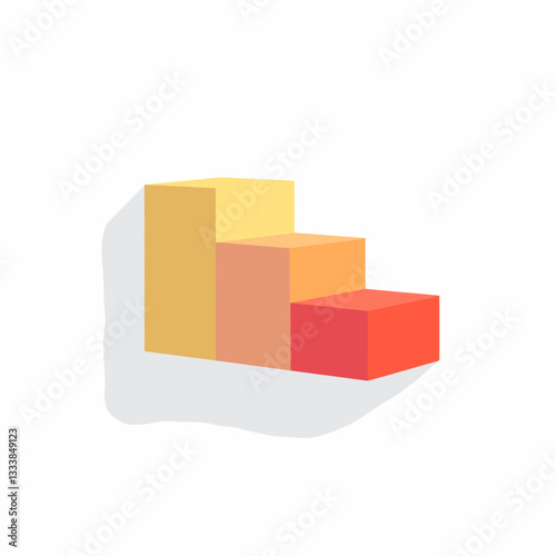 Colorful step counter concept with gradients, digital visualization
