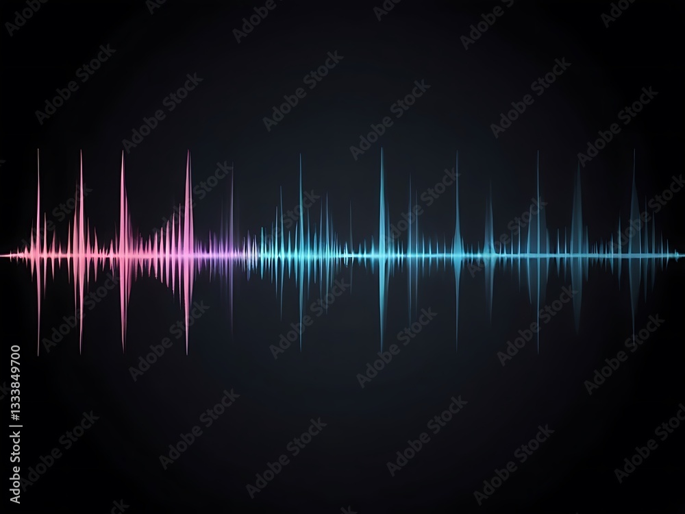 Abstract Sound Wave Lines on a Dark Background Abstract Sound Wave Lines on a Dark Background