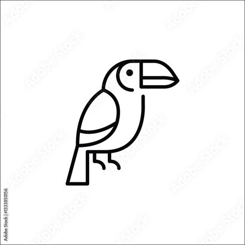 Parrot icon. Simple parrot icon for social media, app, and web design. Vector illustration.