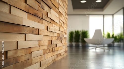 Modern Interior Design with Wooden Wall and Minimalist Furniture