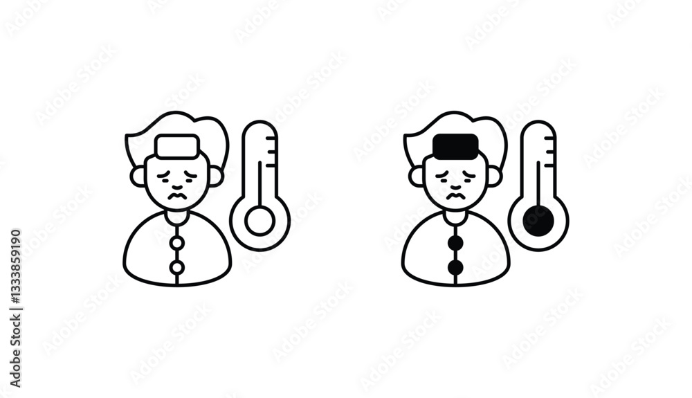 Fever icon design with white background stock illustration Fever icon design with white background stock illustration