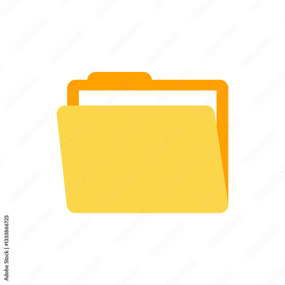 Folder icon on white background. Folder icon on white background.