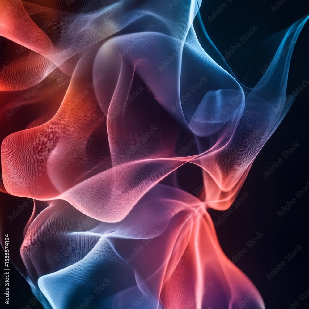 Fototapeta premium Abstract smoke swirls in vibrant colors