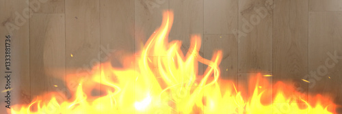 Fire flames with smoke, burning heat, glowing blaze, transparent background, hot energy, realistic fire, light effect.