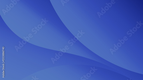 Abstract Blue Curved Background with Gradient Wave-Like Design