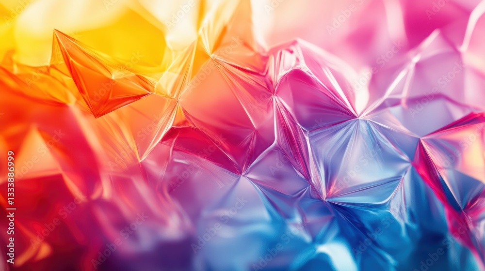 A vibrant backdrop of abstract shapes, where triangles, like vibrant jewels, interlocked and flowed, creating a dynamic and eye-catching composition. A vibrant backdrop of abstract shapes, where triangles, like vibrant jewels, interlocked and flowed, creating a dynamic and eye-catching composition.