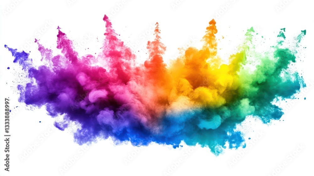 Vibrant Rainbow Color Powder Explosion Background Image Vibrant Rainbow Color Powder Explosion Background Image