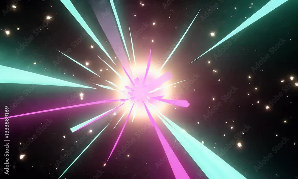 cinematic video displays a mesmerizing explosion of glowing energy in vibrant neon colors with slow-motion sparks flying outward cinematic video displays a mesmerizing explosion of glowing energy in vibrant neon colors with slow-motion sparks flying outward
