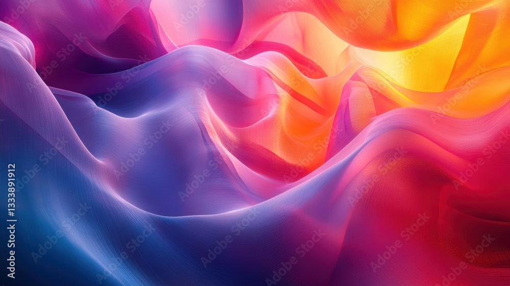 Fototapeta premium A mesmerizing spectacle of neon hues, where light danced and refracted, creating a futuristic and vibrant abstract canvas.