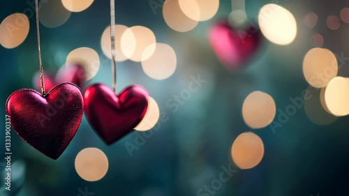 Romantic Valentine's Hearts Hanging Decorations