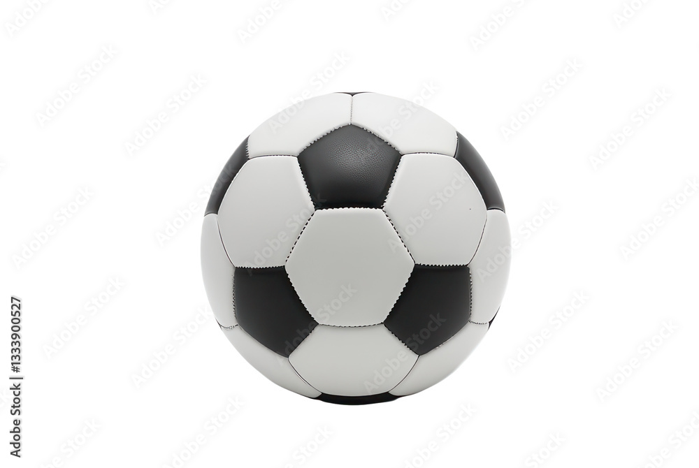 Classic Black and White Soccer Ball on a White Background Classic Black and White Soccer Ball on a White Background
