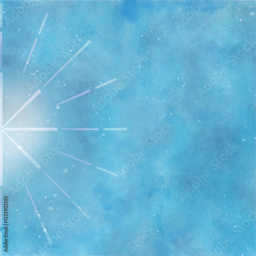 Abstract light burst on a textured blue background.
