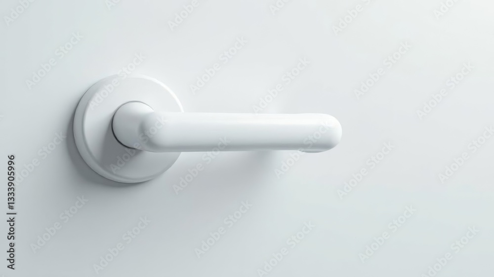 white door handle on light background white door handle on light background