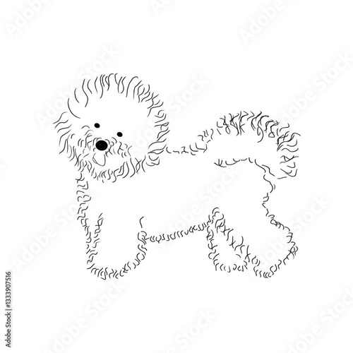 set of cute dog breeds