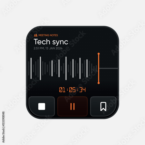 Voice Recorder & Notes Pop-Up Design for Mobile Apps