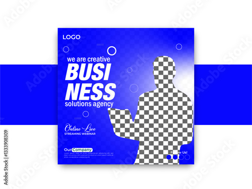 we are creative business banner social media post