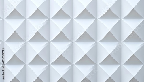 Abstract white geometric pattern wall design