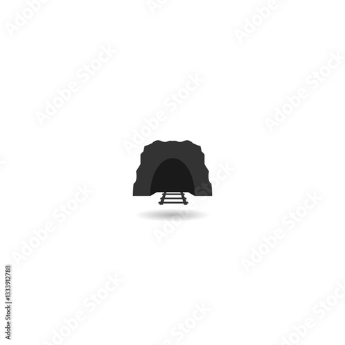  Coal mining icon with shadow