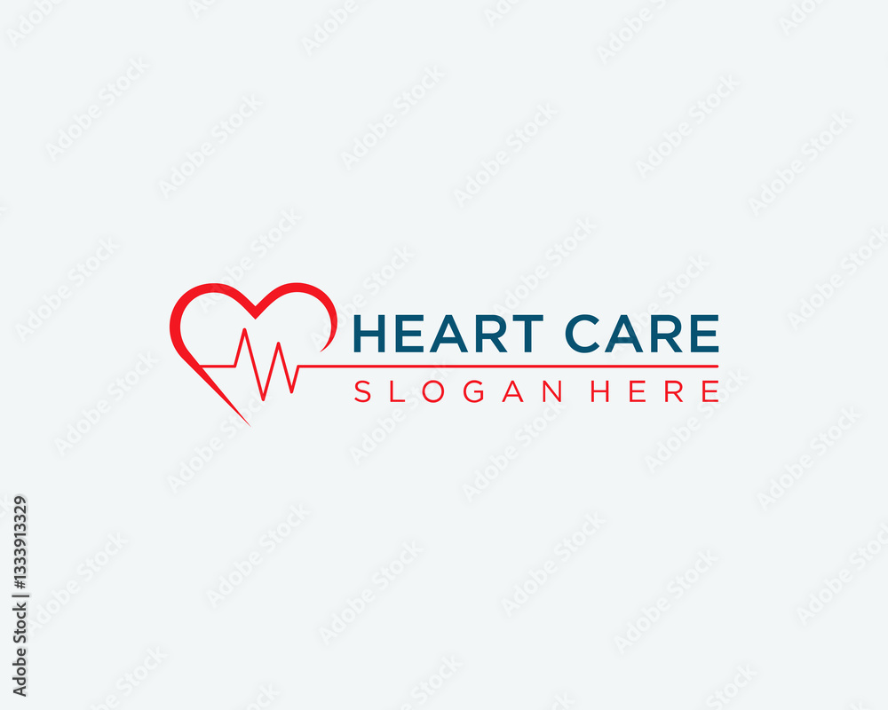 Heart care logo Heart care logo