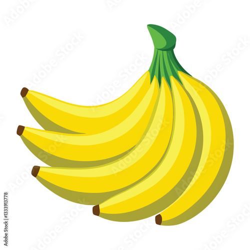 Many bananas are isolated on a white background