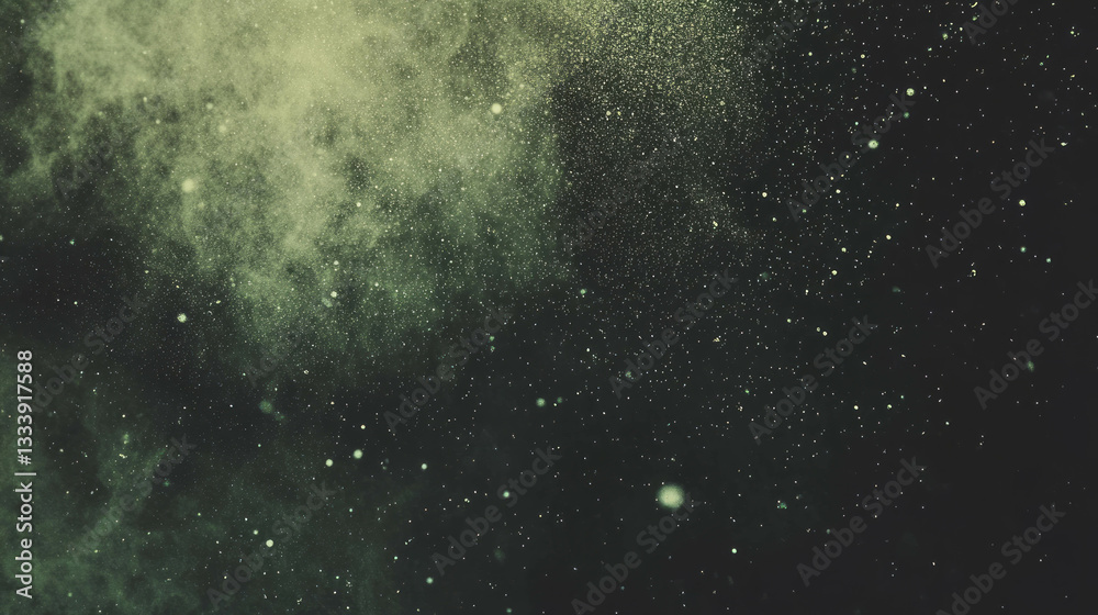 Atmospheric dust texture with pollen particles on dark background for creative designs Atmospheric dust texture with pollen particles on dark background for creative designs