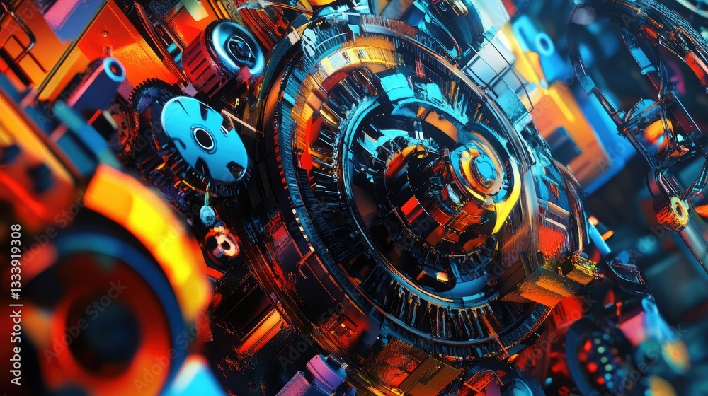 Obraz premium manufacturing technology backgrounds concept