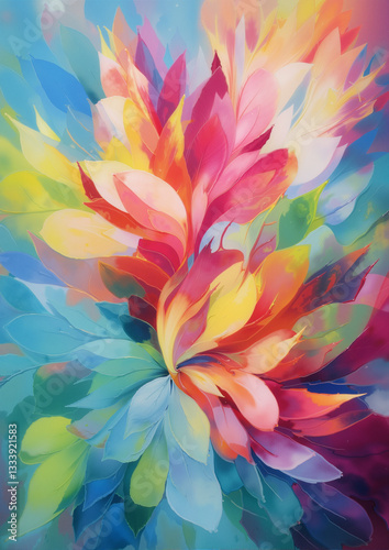 Abstract floral painting.