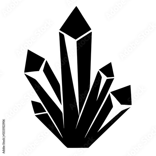 Crystal cluster icon