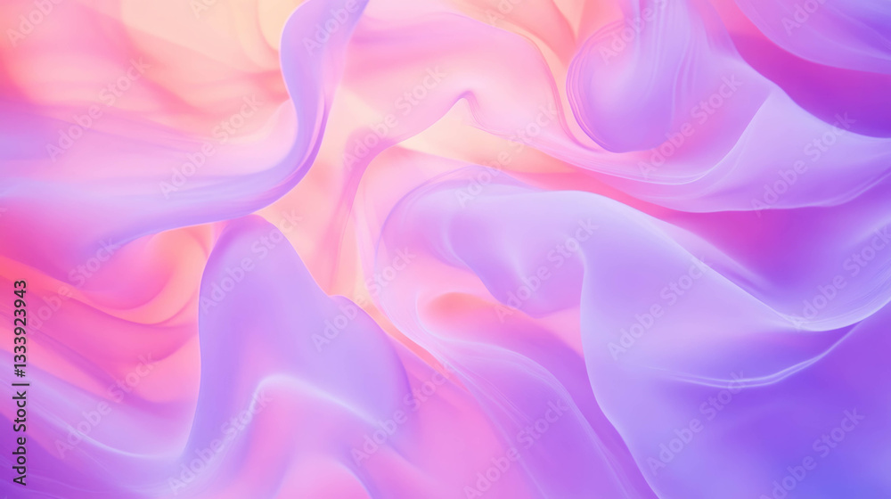 Fototapeta premium Pastel abstract chaos art with fluid swirls and soft hues for creative design