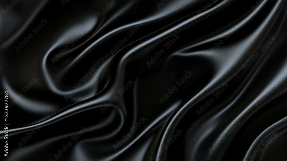 Fototapeta premium Elegant black silky overlay texture for creative design projects
