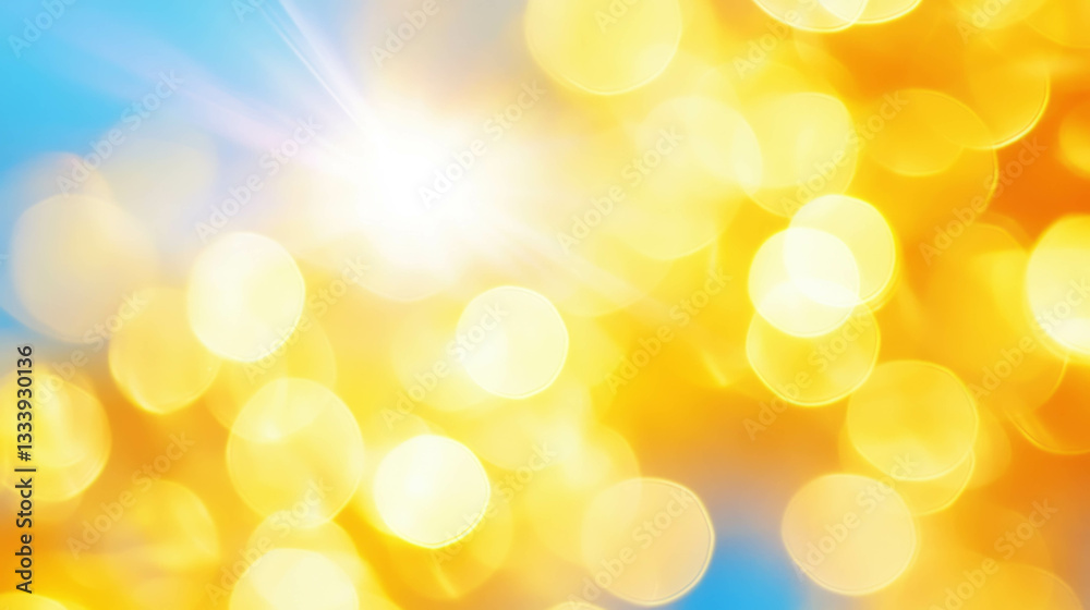 Obraz premium Vibrant sunny abstract background with chaotic light effects for creative design