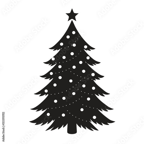 Christmas tree Silhouette, Christmas tree Vector, Christmas tree Vector